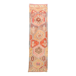 Vintage Zabihi Collection Funky Tribal Turkish Runner - 2'10" x 10'3" For Sale