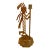 Vintage Native American Tribal Deity Figure Kokopelli Signed Sculptural Patina Metal Candle Holder For Sale