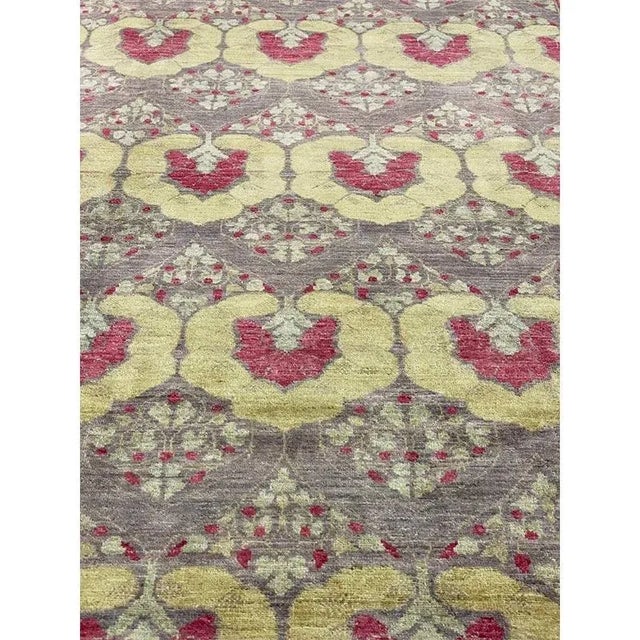 2020s Handwoven Arts and Crafts Style Area Rug 8’10” X 11’10” For Sale - Image 5 of 12