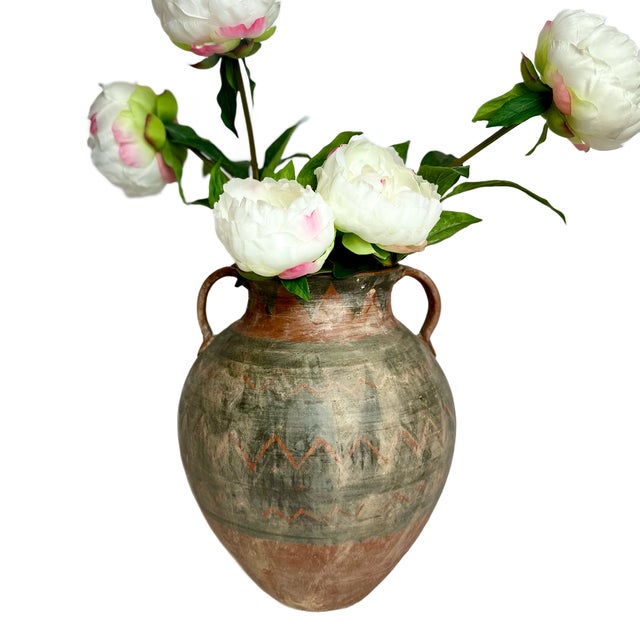 Sculpture Materials Vintage Hand Painted Pottery For Sale - Image 7 of 7