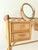Vintage Glass Top Wicker Bamboo Dressing Table with Mirror by Angraves of Leicester, 1970s For Sale - Image 6 of 14