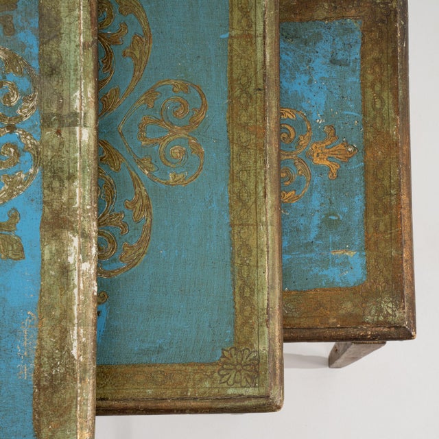 Set of 3 Italian Florentine Nesting Tables, Circa 1960 For Sale - Image 4 of 14