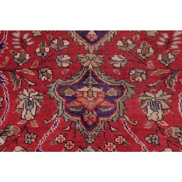 Textile Persian Bakhtiari Red/Purple Wool Rug - 8'6'' X 11'3'' For Sale - Image 7 of 10