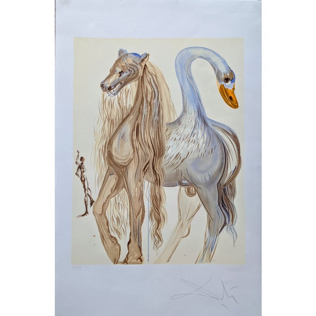 Salvador Dali, Horace's Chimera (The Dalinian Horses Series), Original Color Lithograph, 1970s-1980s For Sale