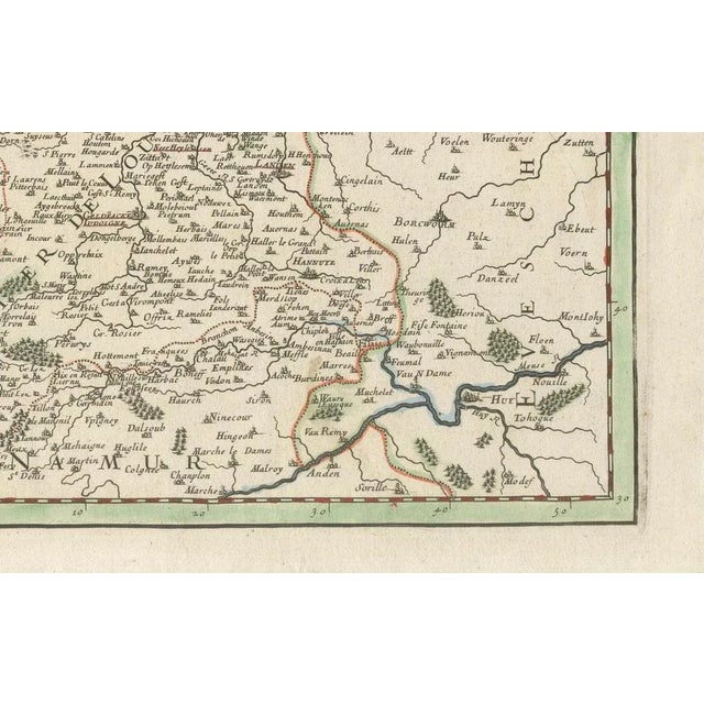17th Century Spanish Brabant Map with Brussels and Louvain and Antwerp Quarters, 1684 For Sale - Image 5 of 10