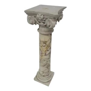 Antique Neoclassical Marble Column Pedestal Stand