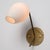 1950s Italian Wall Sconces in Brass and Opaline Glass, 1950s, Set of 2 For Sale - Image 5 of 9