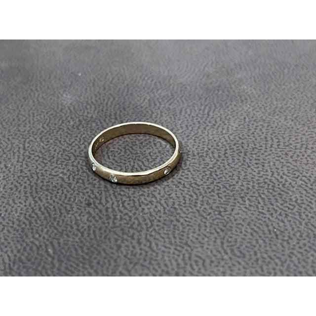 6 Flush Set Bezel Diamond Eternity Wedding Band in 14 Karat Yellow Gold For Sale - Image 11 of 18