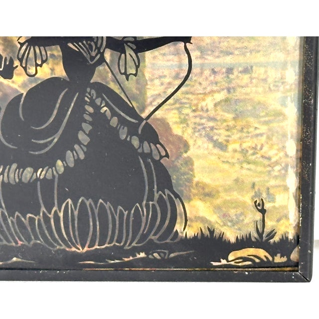 1930s Vintage Silhouette Pictures Pairing For Sale - Image 5 of 12