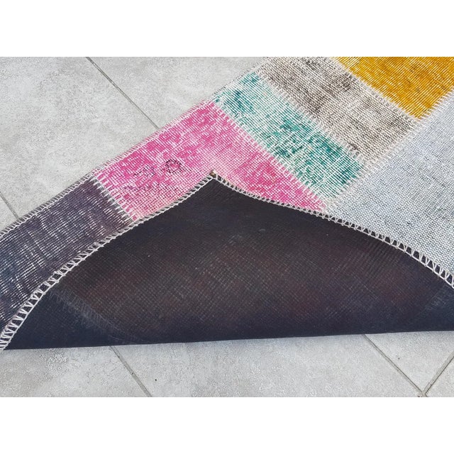 Ethnic Oushak Vintage Runner Rug For Sale - Image 6 of 10