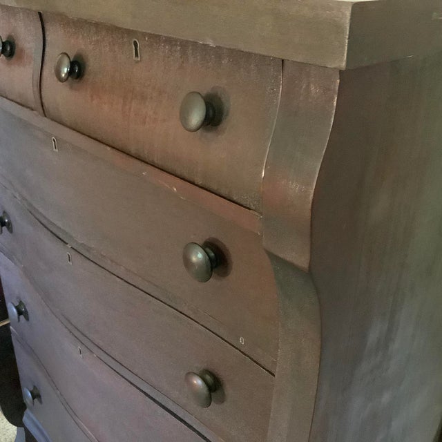 Mid 20th Century Antique Empire Bowed Front Dresser Chairish