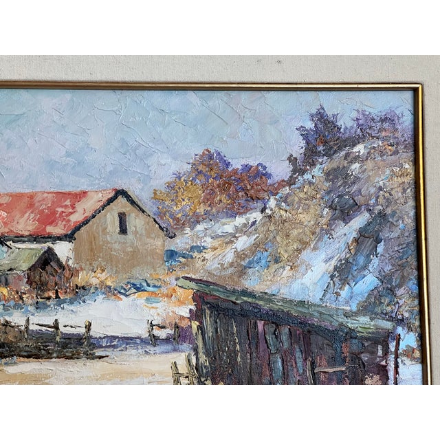 Paint Hans Ressdorf Original Oil Painting Church Canoncito New Mexico 18x24 Southwest For Sale - Image 7 of 11