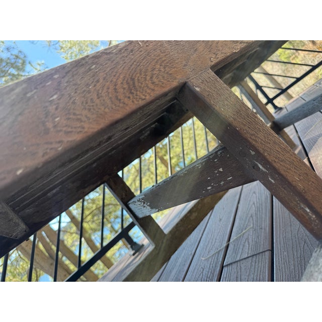 Vintage Teak Garden Bench For Sale - Image 13 of 17