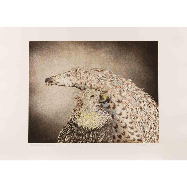 Etching hand watercolored realized by the italian Artist Benito Trolese. Hand signed. Not numbered. Excellent condition....