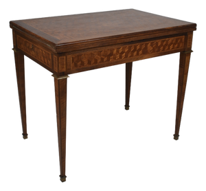 French Napoleon III Parquetry Game Table, 1800s