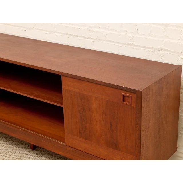 Vintage Teak Credenza With Two Sliding Doors For Sale - Image 11 of 12