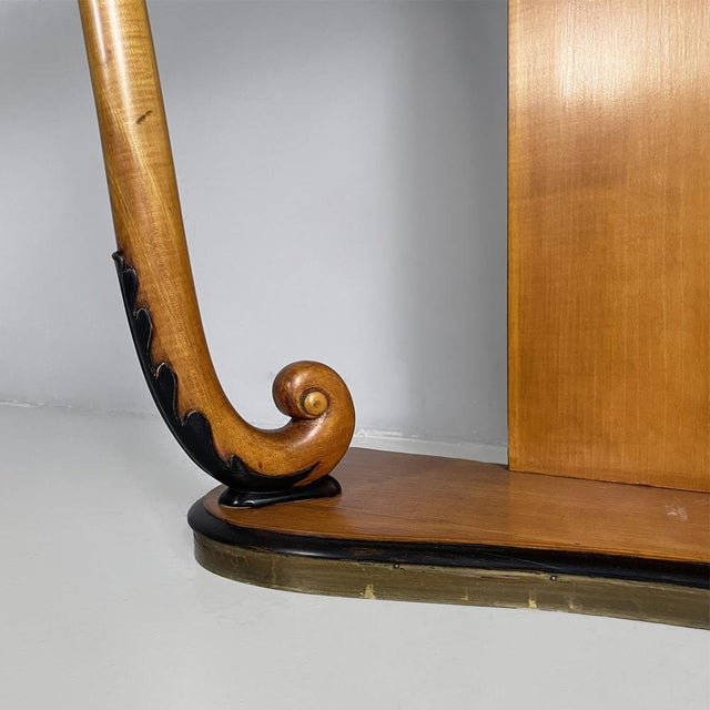 Italian Art Deco Console in Wood and Glass, 1930s For Sale - Image 14 of 16