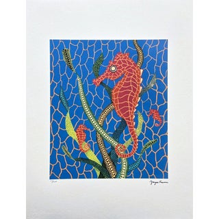After Yayoi Kusama, Seahorses , Lithograph, 1980s For Sale