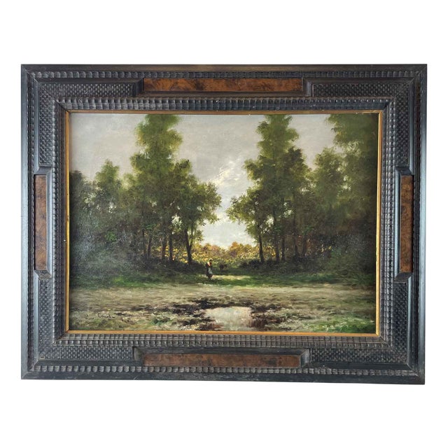 Gigi Comolli, Italian Landscape, 1950s, Oil on Canvas, Framed For Sale