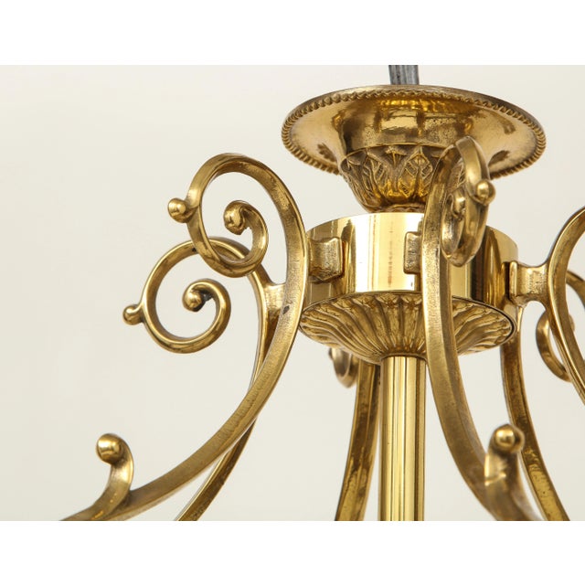 Regency Style Gold-Lacquered Brass Hall Lantern For Sale - Image 9 of 12