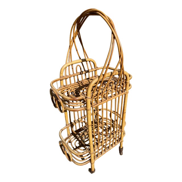 Vintabe Blonde Bamboo Service For Sale