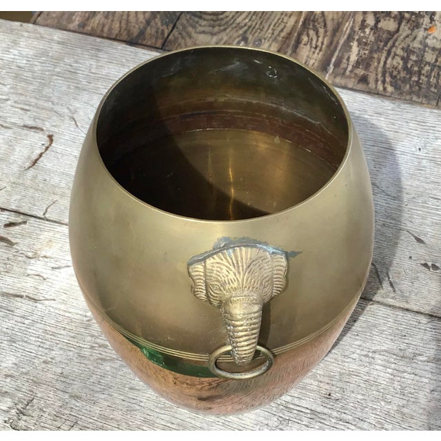 Antique Brass Vase With Elephant Handles Chairish