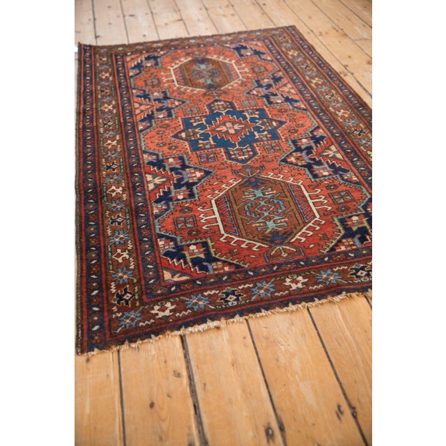 Traditional Vintage Karaja Rug - 3'4" x 4'11" For Sale - Image 3 of 9