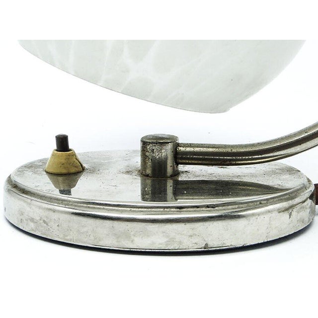 Mid-Century Modern Art Deco Bedside Lamp from Polam, 1950s For Sale - Image 3 of 9