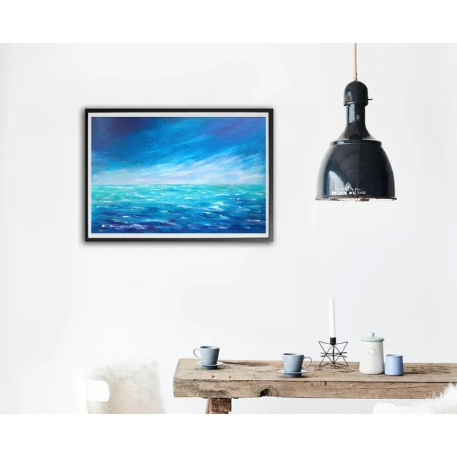 Seascape Original Painting on Canvas Wall Decor Painting by Valeriya Serova For Sale - Image 6 of 7