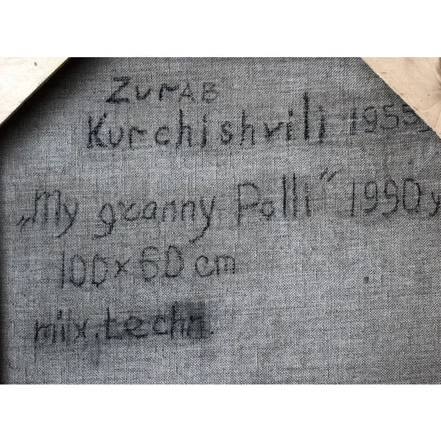 Zurab Kurchishvili, My Granny Polli, 1990, Oil on Canvas, Framed For Sale - Image 4 of 10