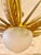 Exceptional Art Deco star-shaped chandelier in engraved bronze with original gilding, France, 1930s-1940s. Seven lights....