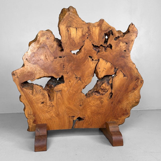 Contemporary Japanese Keyaki Zelkova Root Wood Decoration, 1900s For Sale - Image 3 of 15