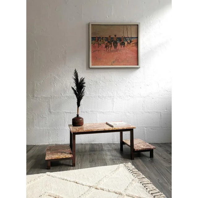 1960s Mid-Century 3-Level Flower Bench with Marble Tops, 1960 For Sale - Image 5 of 13