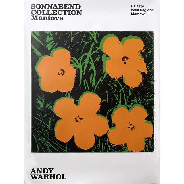 Andy Warhol Flowers Exhibition Poster Sonnabend Collection Palazzo della Ragione (Mantua) Dimensions: 19.6 x 27.5 / 50 x...