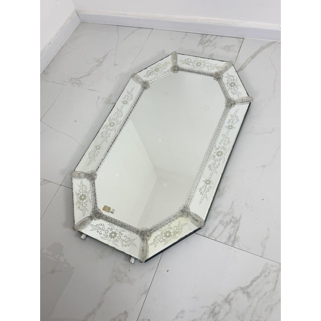 Large Venetian Wall Mirror in Murano Glass, 1950s For Sale - Image 9 of 13