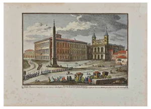 Giuseppe Vasi, Piazza Di San Giovanni in Laterano, Etching, 18th-Century