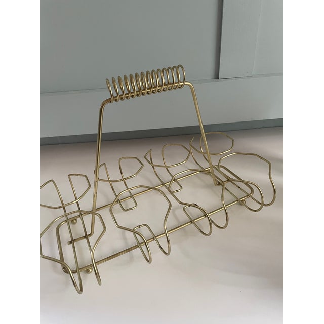 Mid Century Highball Glasses Libbey Frosted W 22 Karat Gold Leaf, Set of 8 With Caddy For Sale In Boston - Image 6 of 11