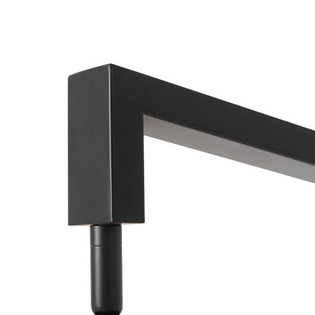 Black Stretch Arc Floor Lamp - 87", Matte Black, Step Switch, Sturdy Rectangular Base For Sale - Image 8 of 18