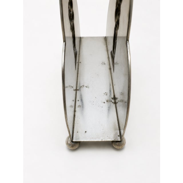 Metal Swedish Grace Silver-Plated Napkin & Letter Holder from G.A.B., 1930s For Sale - Image 7 of 8