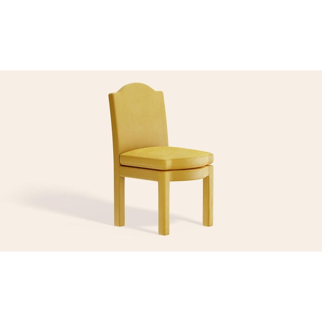 Contemporary Daffodil Velvet Leo Dining Chairs by Ceraudo, Set of 2 For Sale - Image 3 of 8