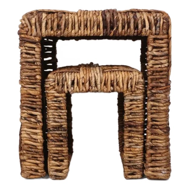 Abaya Abaca Nesting Tables - Set of 2 For Sale