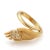 Carrera Y Carrera Diamonds Dice in Hand 18k Yellow Gold Ring, Size 5.5 For Sale - Image 4 of 7