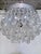 Chrome Vintage Mid-Century Modern Reeded Chrome Tiered Crystal Chandelier For Sale - Image 8 of 10