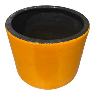 Small Mid Century Modern Pottery Orange Planter John Follis Gainey Era For Sale