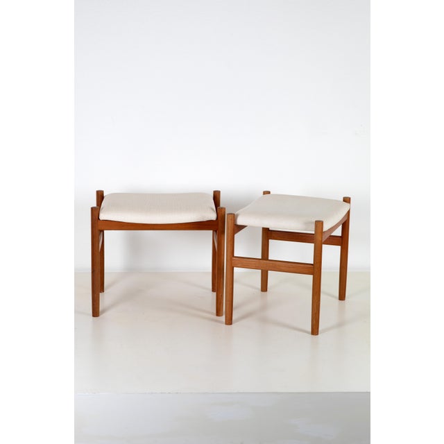 Set of Stools by Hugo Frandsen for Spottrup Stolefabrik, Denmark, 1960s For Sale - Image 4 of 9