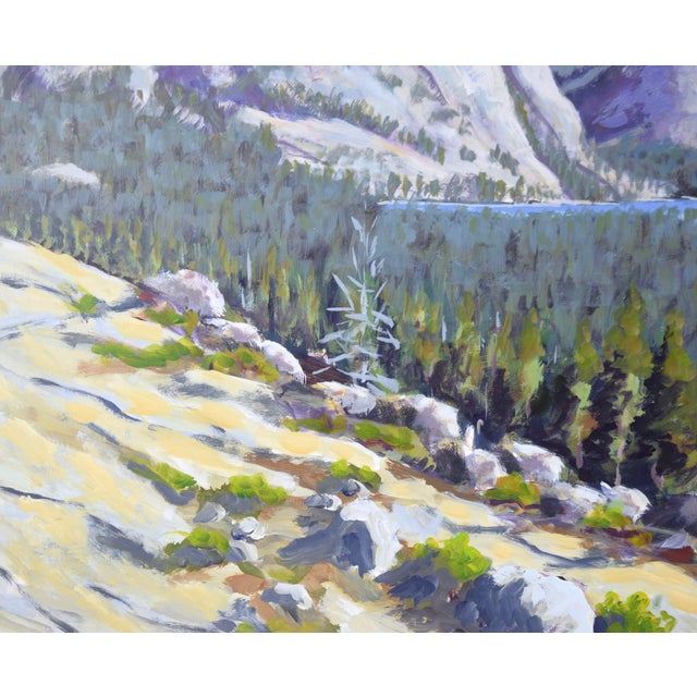 2000 - 2009 Mountain Lake - Plein Aire Landscape Acrylic on Board For Sale - Image 5 of 10