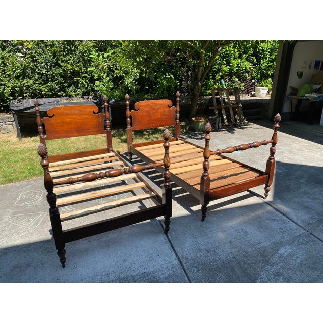 Antique Twin Spindle Beds a Pair Chairish