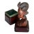 Ooak Carved African Woman Figural Trinket Box For Sale