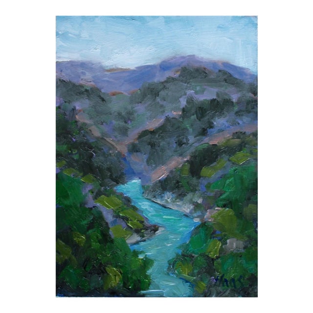 Landscape of the Eel River in Oil For Sale