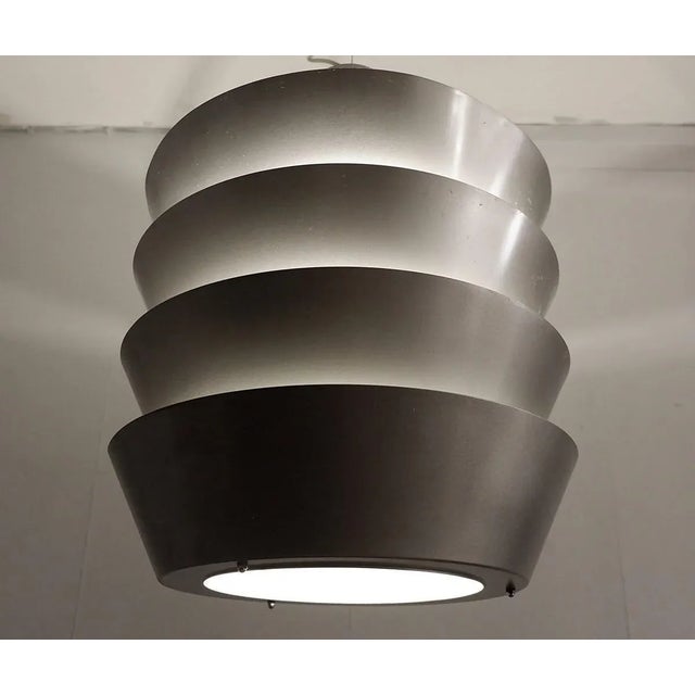 Silver Italian Pendant Light in Silver Metal, 1960s For Sale - Image 8 of 9